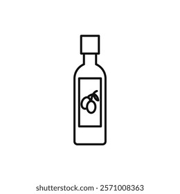 Olive oil icon flat line symbol set.