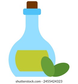 olive oil icon with flat style