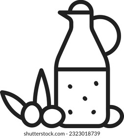 Olive Oil Icon image. Suitable for mobile application.