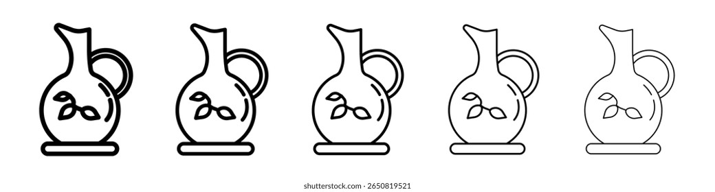 Olive oil icon isolated vector on white background set