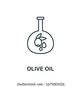 Olive Oil icon from italy collection. Simple line Olive Oil icon for templates, web design and infographics