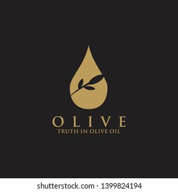 Olive oil icon logo design vector template