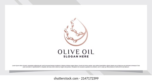 Logo-Vorlage für Olivenöl-Symbol mit kreativem Element