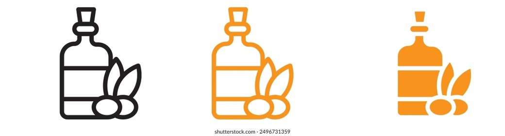 Olive Oil Icon Set Culinary Illustrations for Cooking and Food Projects