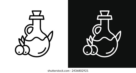 Olive Oil Icon Set. Vector Illustration