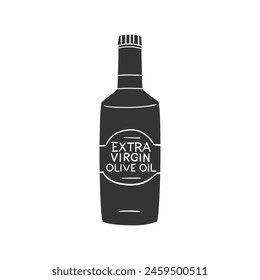 Olive Oil Icon Silhouette Illustration. Ingredients Vector Graphic Pictogram Symbol Clip Art. Doodle Sketch Black Sign.