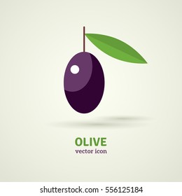 Olive oil icon with soft shadow. Minimal design. Typographic template for text. Vector illustration