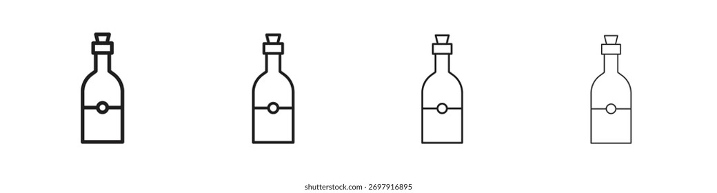 Icono del aceite de oliva. Diseño de estilo delgado, ligero, regular y audaz aislado sobre fondo blanco