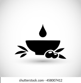 Olive oil icon vector 