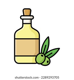 plantilla de diseño del vector del icono del aceite de oliva en fondo blanco