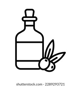 plantilla de diseño del vector del icono del aceite de oliva en fondo blanco