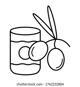 Ilustración vectorial del icono del aceite de oliva