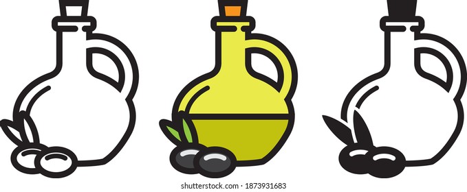 Olive oil icon, vector illustration