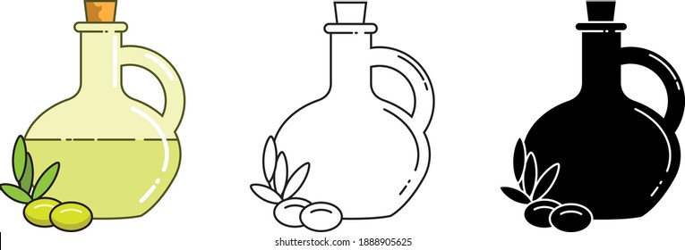 Olive oil icon, vector illustration	
