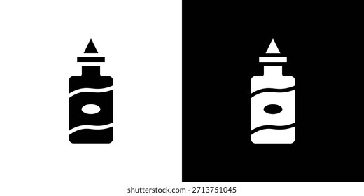 Olive oil icon. Vector illustration. Silhouette in black color
