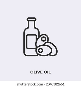 olive oil icon vector. Linear style sign for mobile concept and web design. olive oil symbol illustration. Pixel vector graphics - Vector.