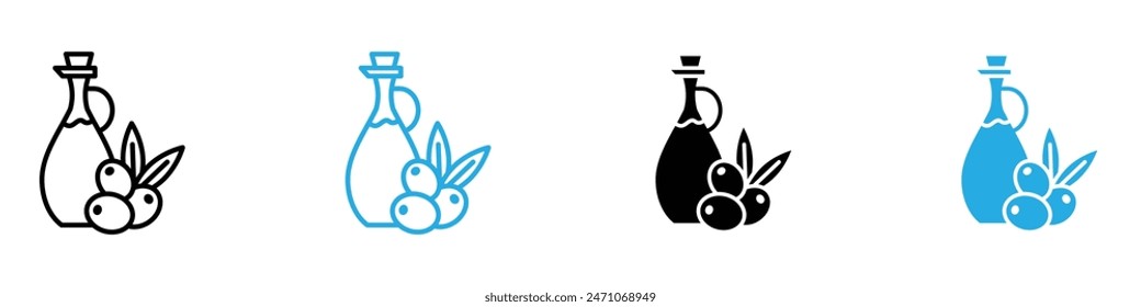 Olive oil icon vector set collection for web
