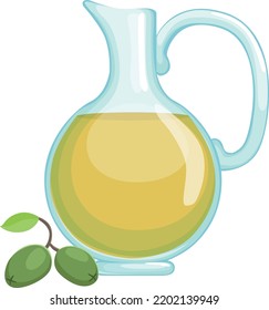 Olive oil icon. Virgin fresh healthy product in glass jug