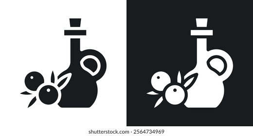 Olive oil icons in flat syle