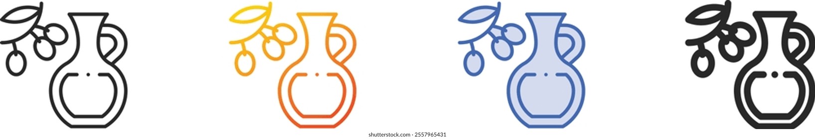 olive oil icon.Thin Linear, Gradient, Blue Stroke and bold Style Design Isolated On White Background