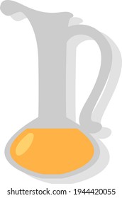 Aceite de oliva, ilustración, vector sobre fondo blanco