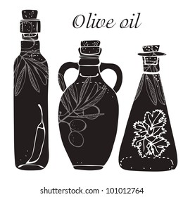 Olive oil isolated on a white background
