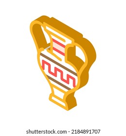 olive oil jug isometric icon vector. olive oil jug sign. isolated symbol illustration