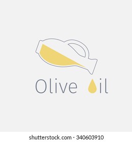 Olive oil label. 