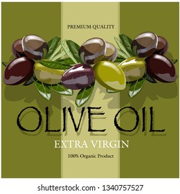 olive oil label design food