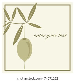 Olive oil label / icon for the corporate brand or model of menu