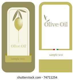 Olive oil label  icon for the corporate brand or model of menu