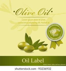 Olive oil label pattern