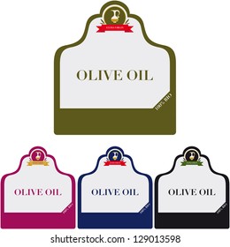 Olive Oil labels isolated on white background.Useful also as brochure.