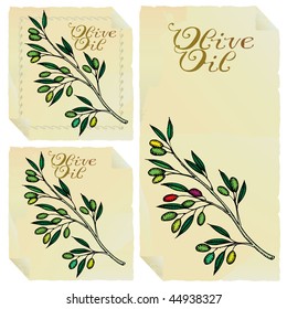 olive oil labels set