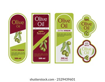 Olive Oil Labels Set design olive oil label template design set Olive Oil Set Labe Design 