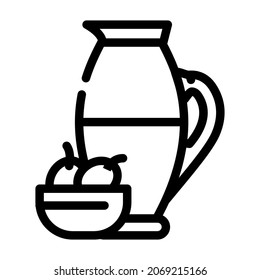Symbol der Olivenöllinie, Vektorgrafik. Olivenölzeichen. isoliertes Kontursymbol