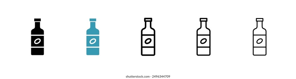 Olive oil line icon vector set.