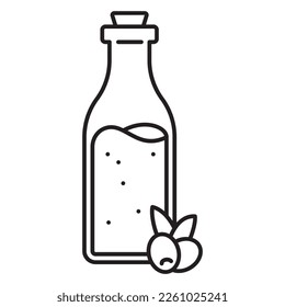 Icono lineal de aceite de oliva. Ilustración vectorial de la línea de aceite virgen extra.