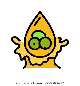 olive oil liquid yellow color icon vector. olive oil liquid yellow sign. isolated symbol illustration