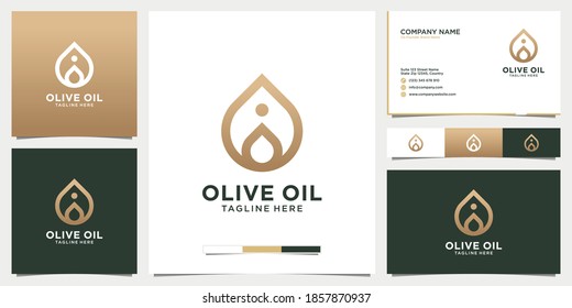 Olive oil logo and business card design