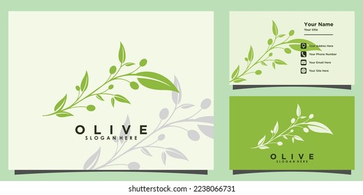 Logo-Design für Olivenöl und Visitenkarte