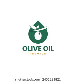 Olive oil logo design illustration idea