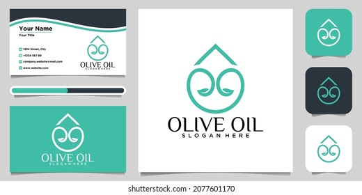 Olive oil logo design template. creative combine letter o and branch icon symbol.