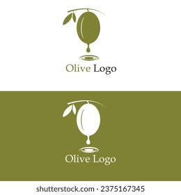 Olive oil logo design template