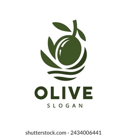 Plantilla de diseño de logotipo de aceite de oliva, icono de producto de aceite de oliva premium