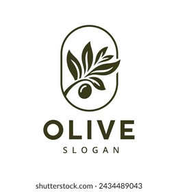 Plantilla de diseño de logotipo de aceite de oliva, icono de producto de aceite de oliva premium