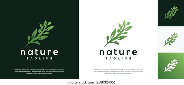 Olive oil logo design template. Natural olive logo design vector icon