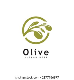 Olive oil logo design vector template