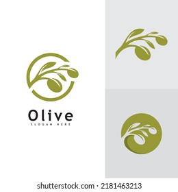 Olive oil logo design vector template