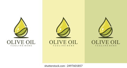 Aceite de oliva logo diseño Vector icono naturaleza belleza y salud